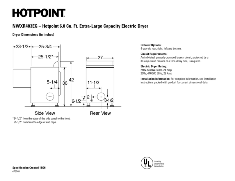 Hotpoint NWXR483EG User manual