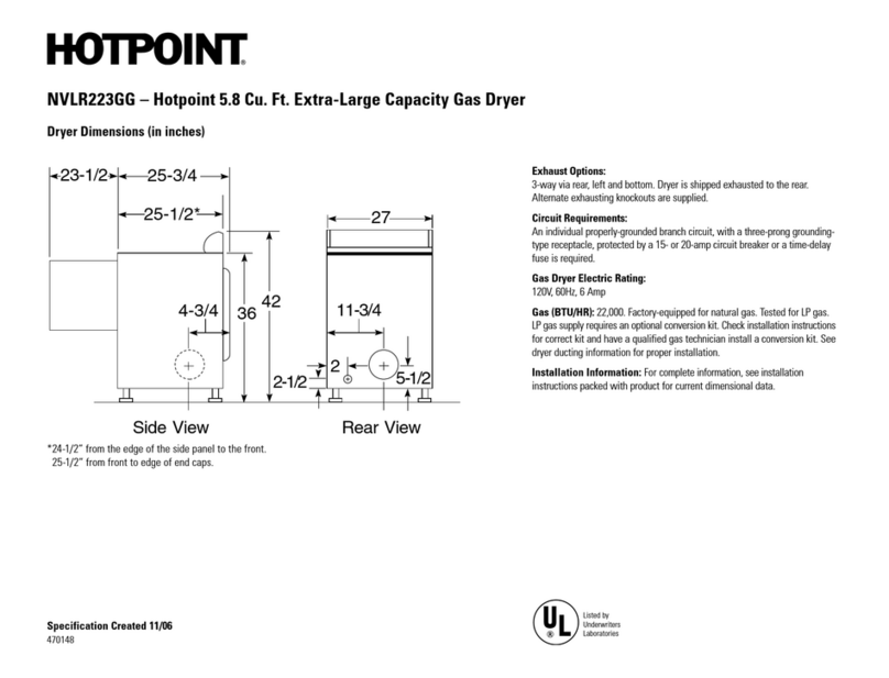 Hotpoint NVLR223GG User instructions
