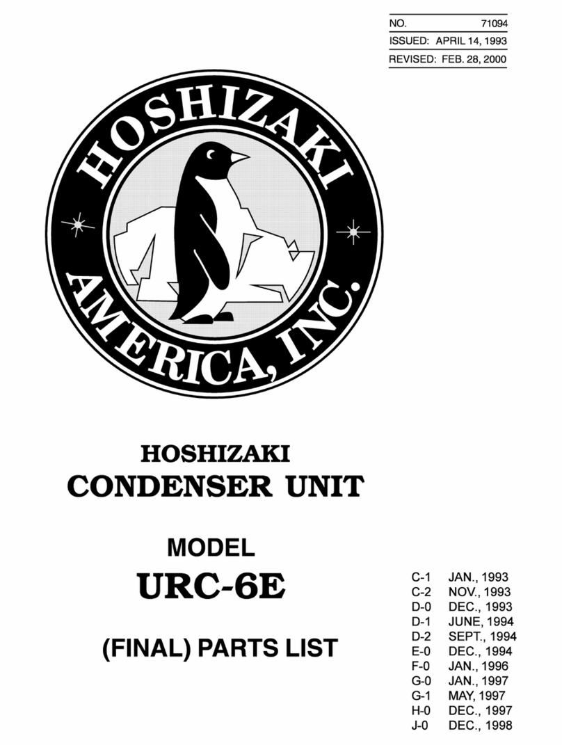 Hoshizaki URC-6E parts list