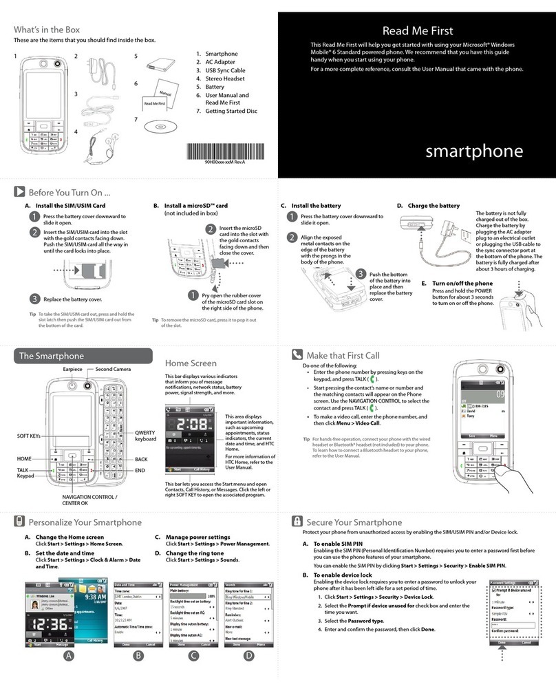 HTC S730 User manual