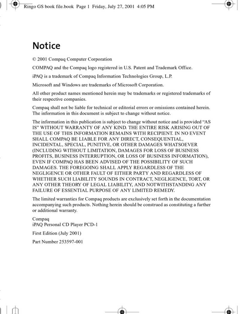 Compaq PCD-1 User manual
