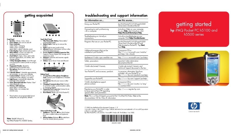 HP IPAQ H5100 User manual