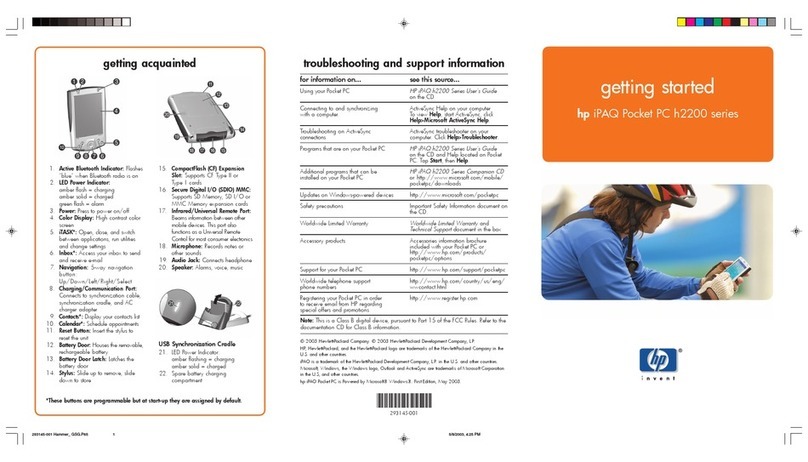 HP iPAQ h2200 Series User manual
