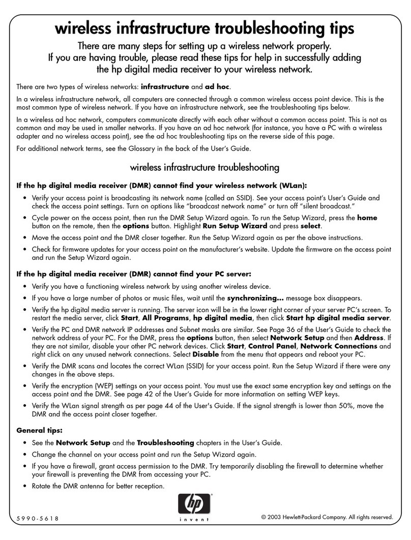 HP EW5000 Troubleshooting tips