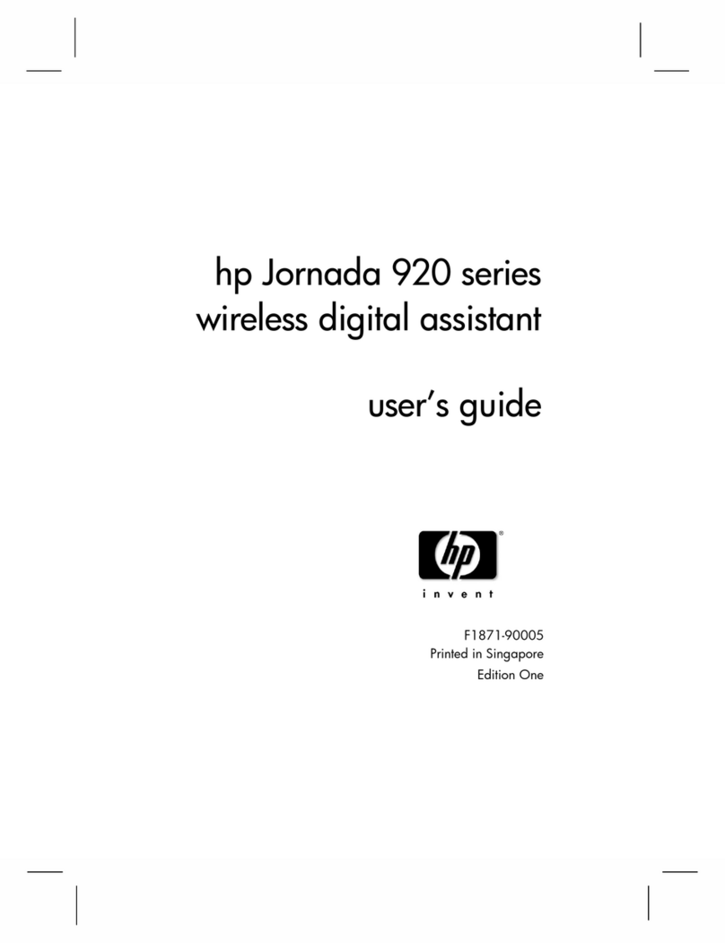HP Jornada 928 - Wireless Digital Assistant User manual