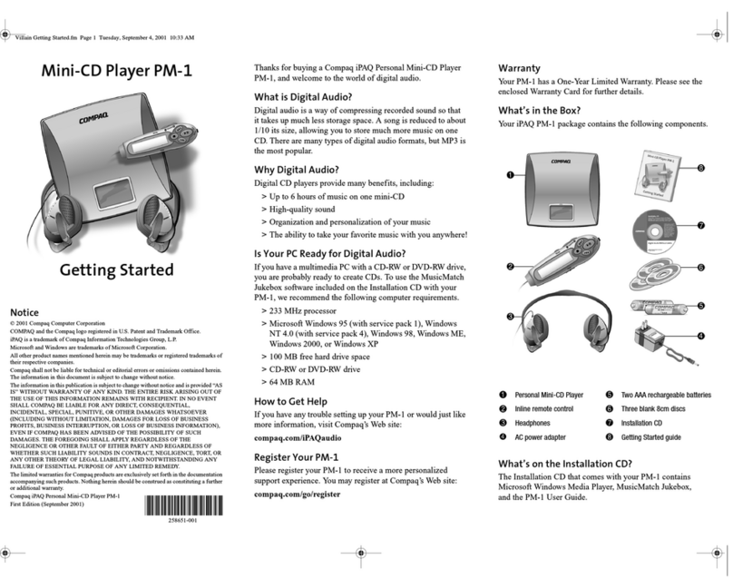 Compaq iPAQ PM-1 User manual
