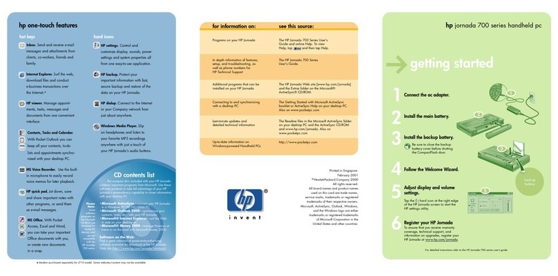 HP Jornada 720 User manual