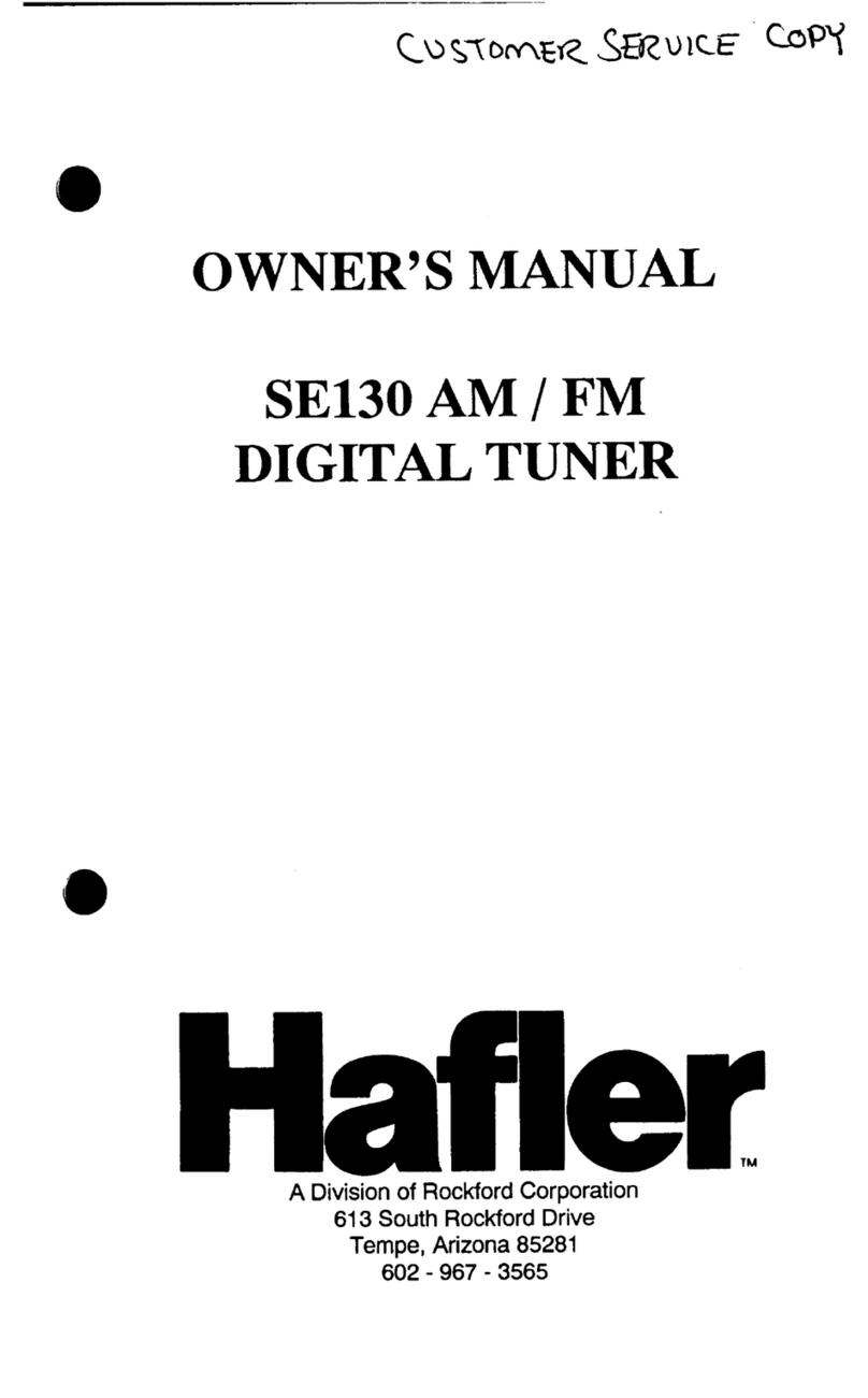 Hafler SE-130 owner's manual