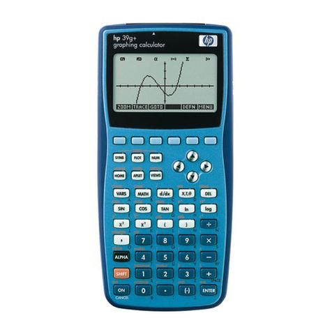 HP 39G Use and care manual