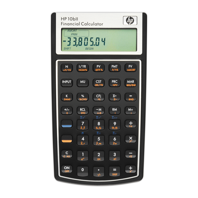 HP 10bII User manual