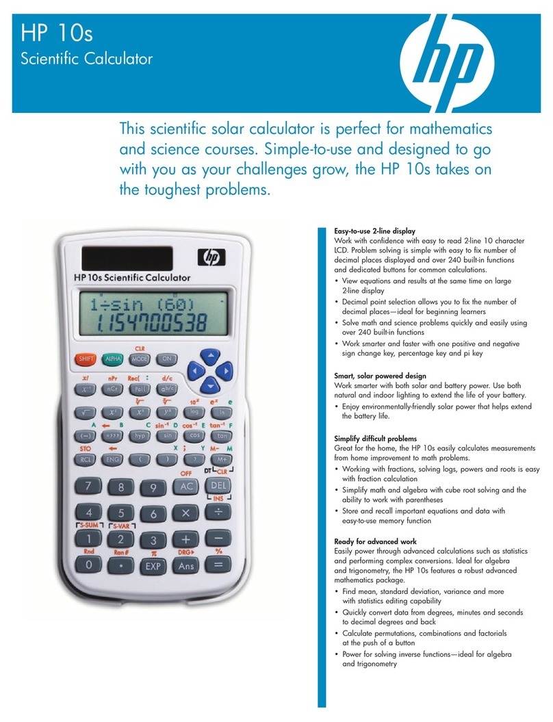 HP 10S User manual