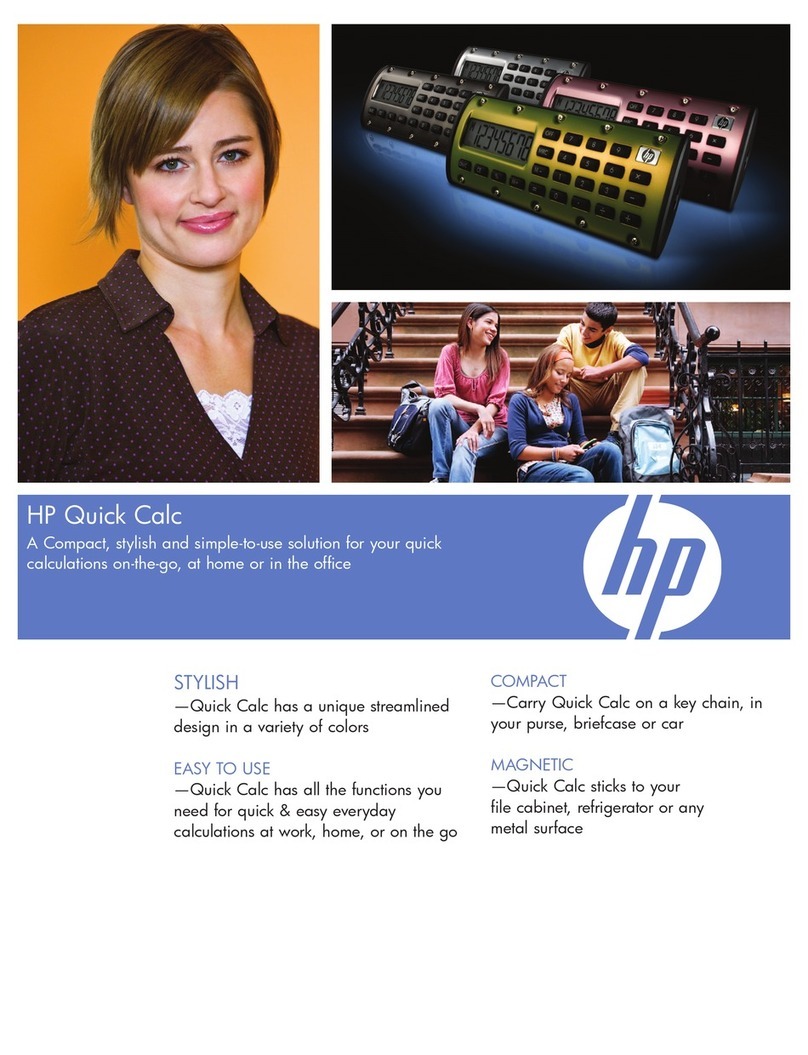HP Quick Calc User manual