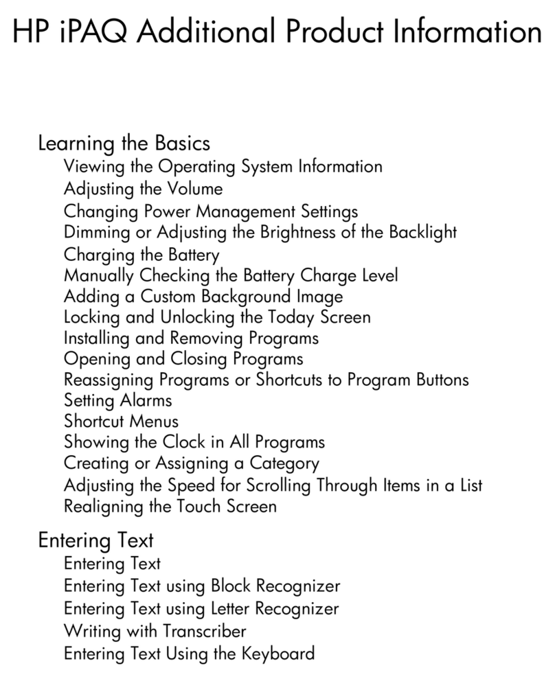 HP iPAQ rx1900 Manual