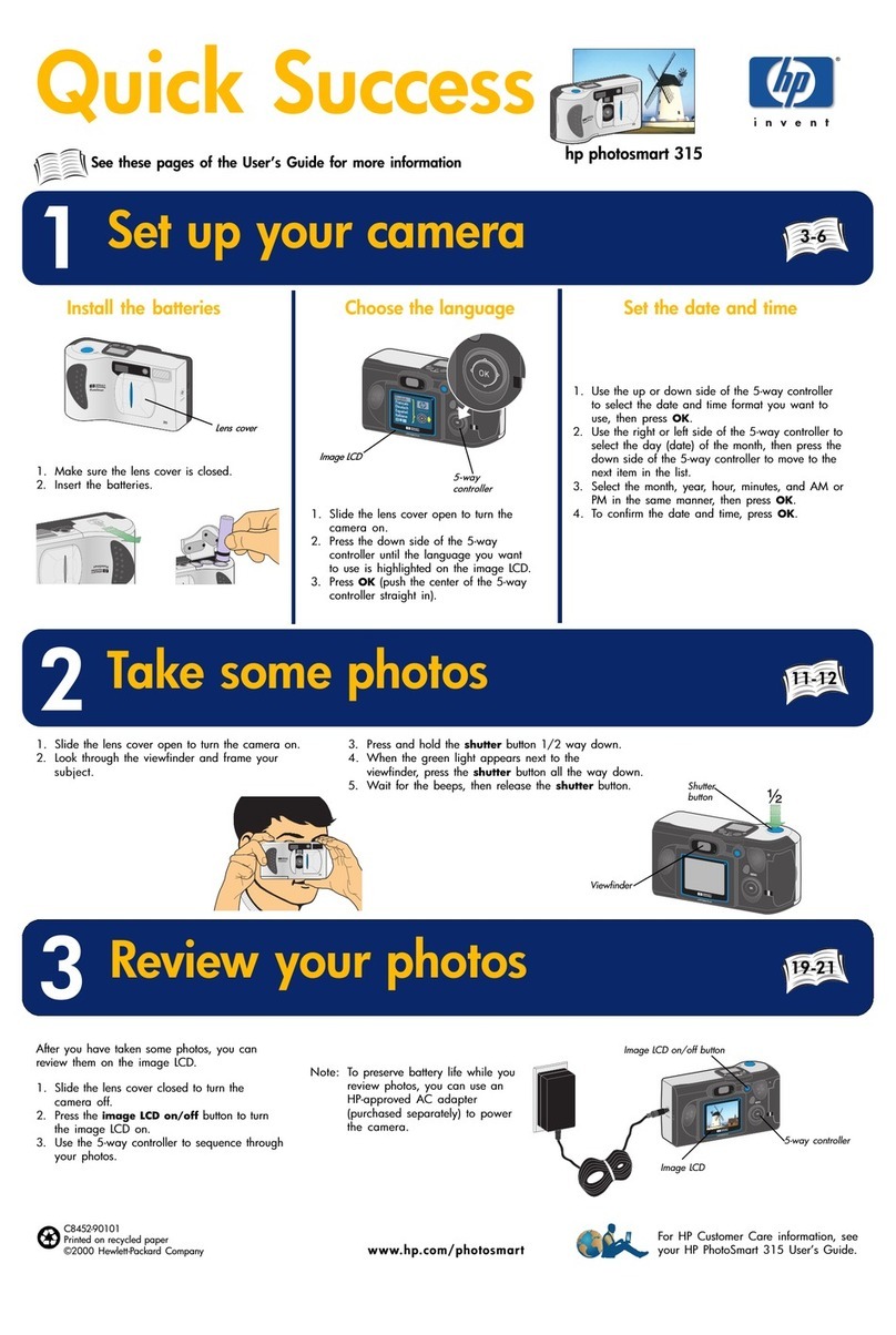 HP PhotoSmart 315 quick start guide