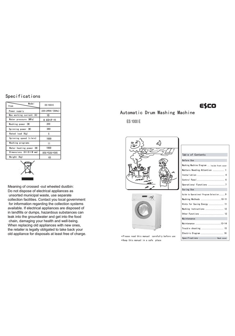 Esco ES 1000 E user manual