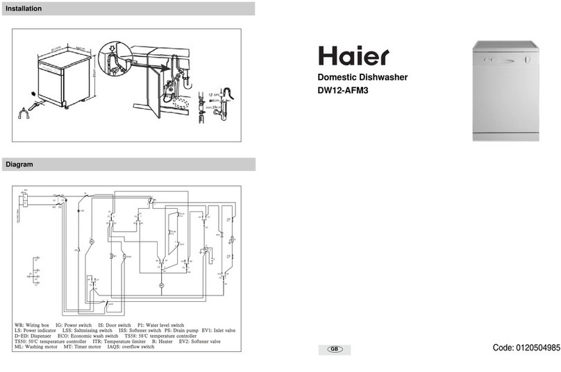 Haier DW12-AFM3 User manual