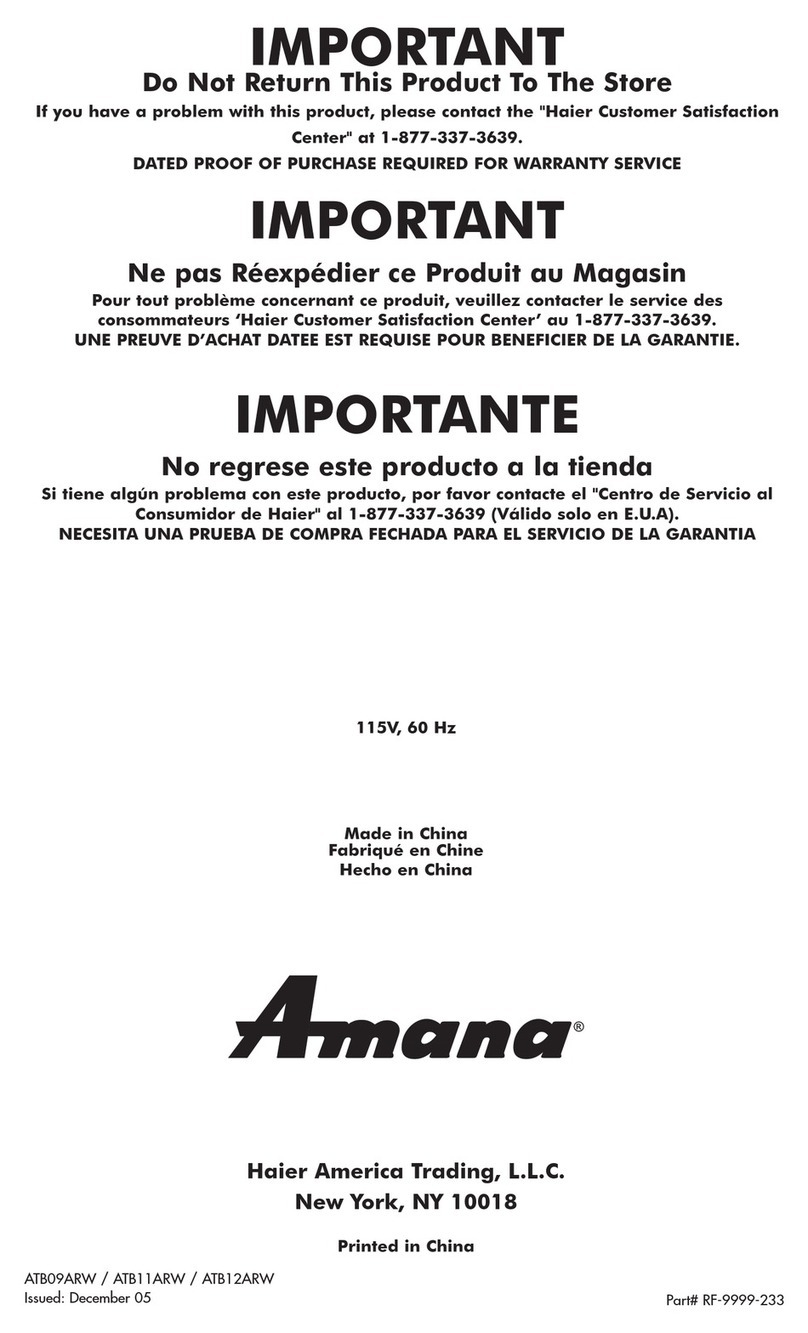 Amana ATB11ARW User manual