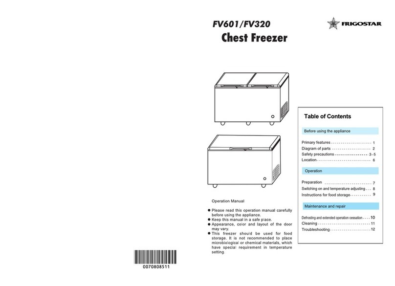 Frigostar FV320 user manual