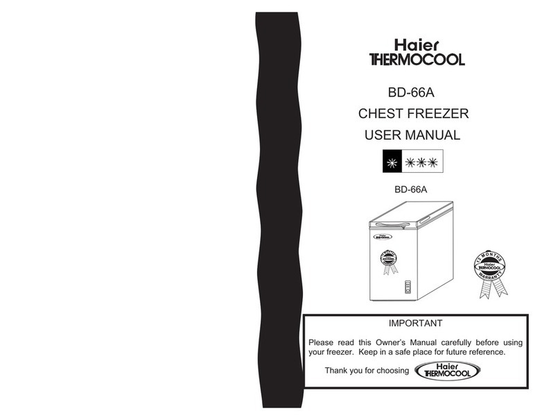 Haier Thermocool BD-66A User manual