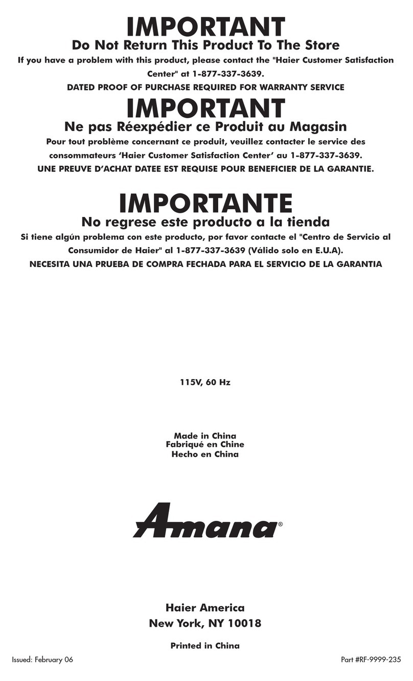 Haier AWCE26ARS User manual Haier AWCE26ARS User manual