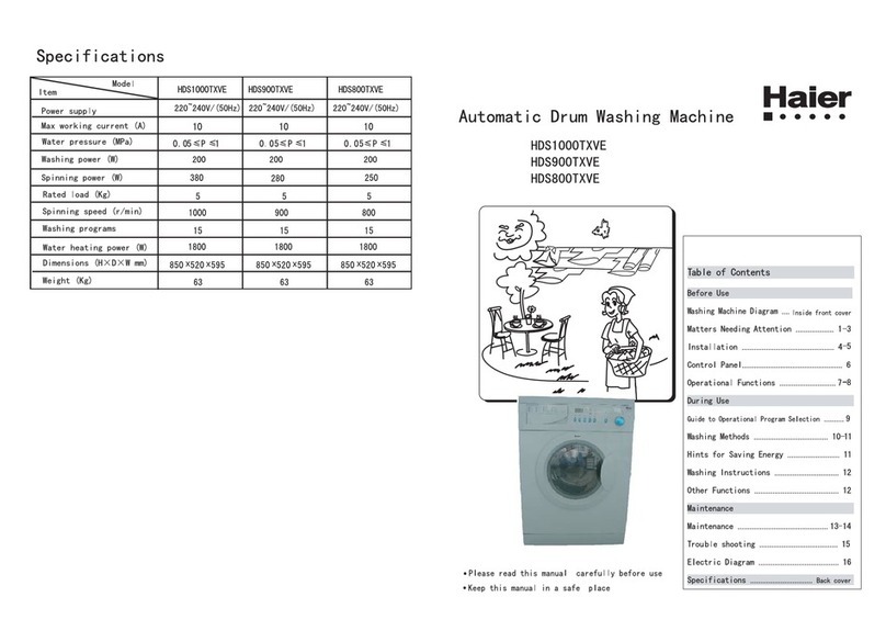 Haier HDS1000TXVE User manual