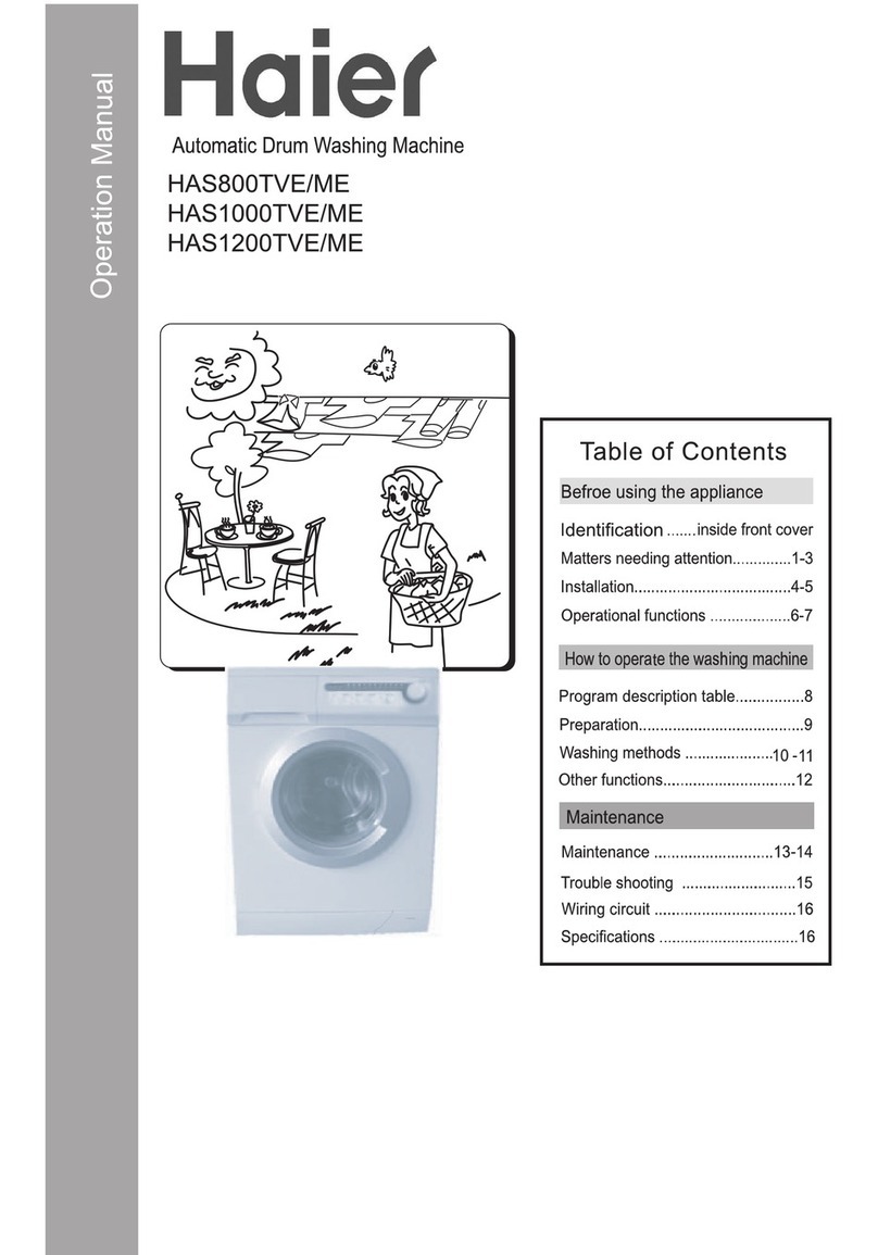 Haier HAS1000TVE Operation manual Haier HAS1000TVE Operation manual