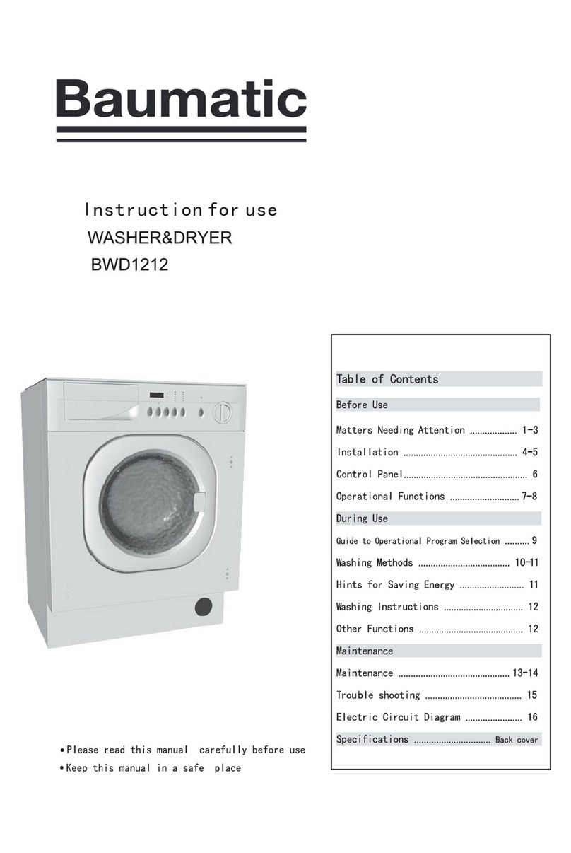 Baumatic BWD1212 User manual