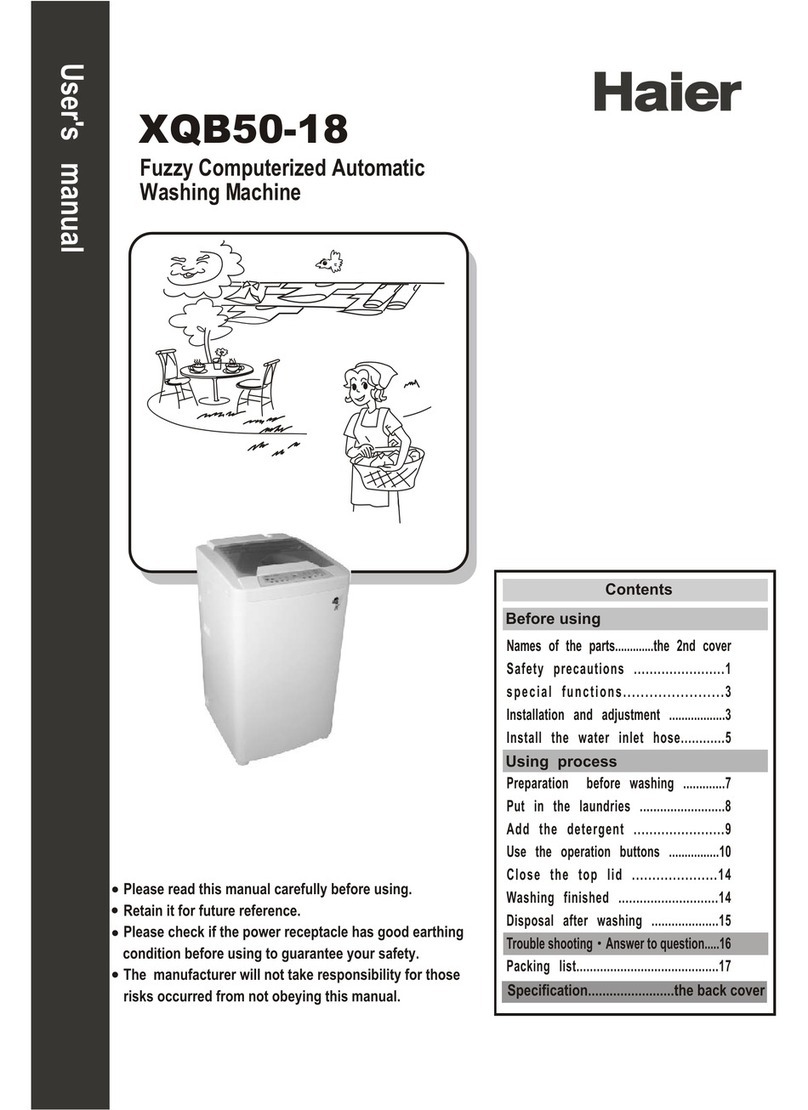 Haier XQB50-18 User manual Haier XQB50-18 User manual