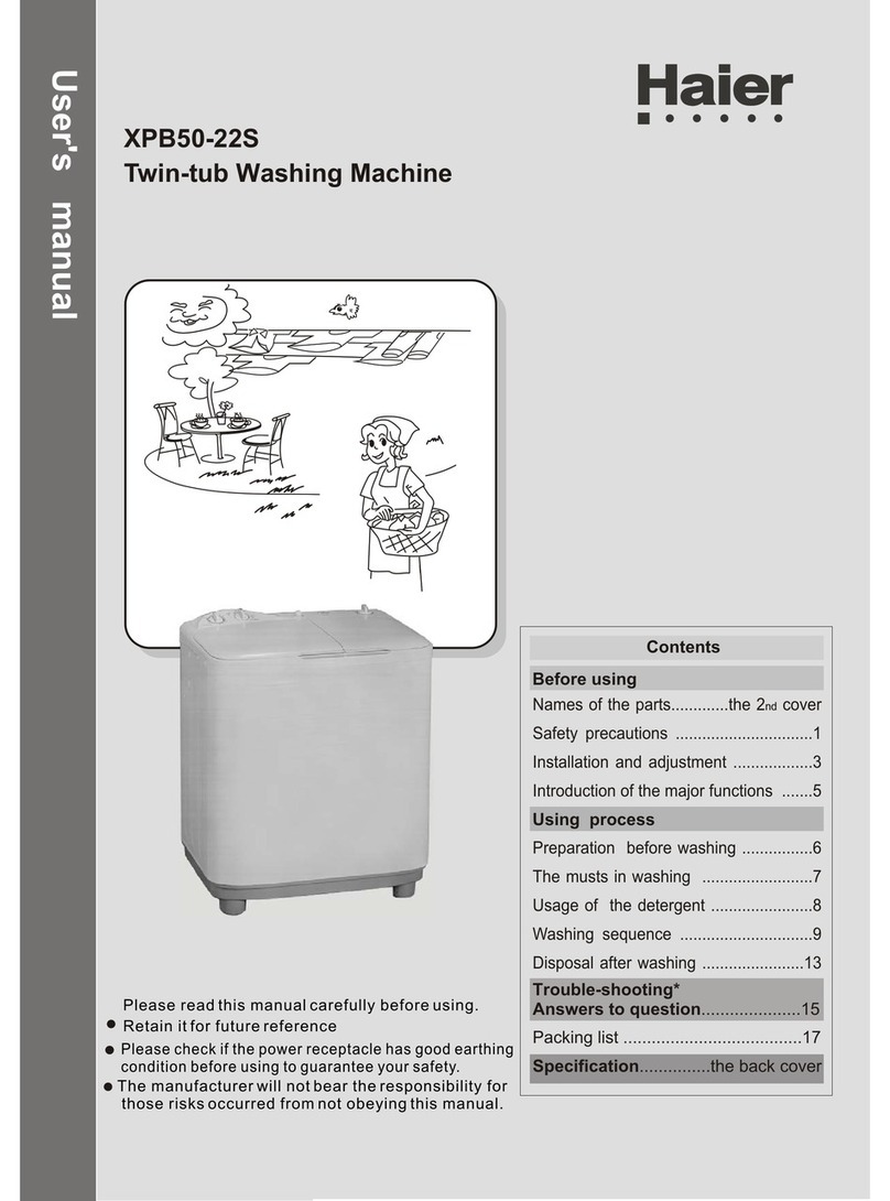 Haier XPB50-22S User manual Haier XPB50-22S User manual