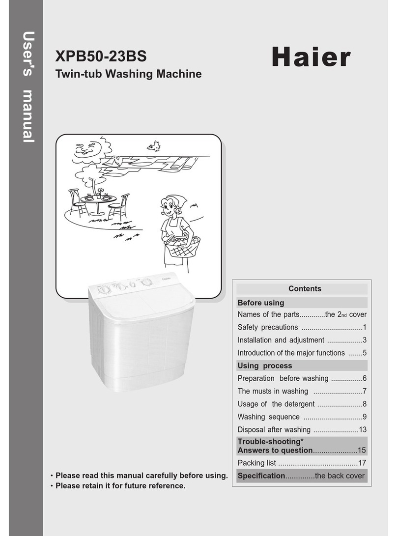 Haier XPB50-23BS User manual Haier XPB50-23BS User manual