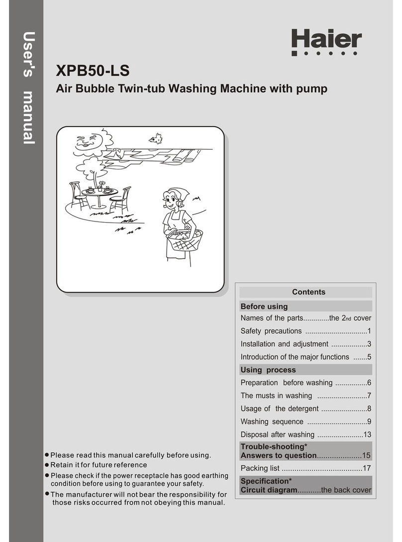 Haier XPB50-LS User manual