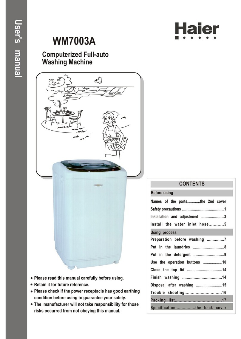 Haier WM7003A User manual Haier WM7003A User manual