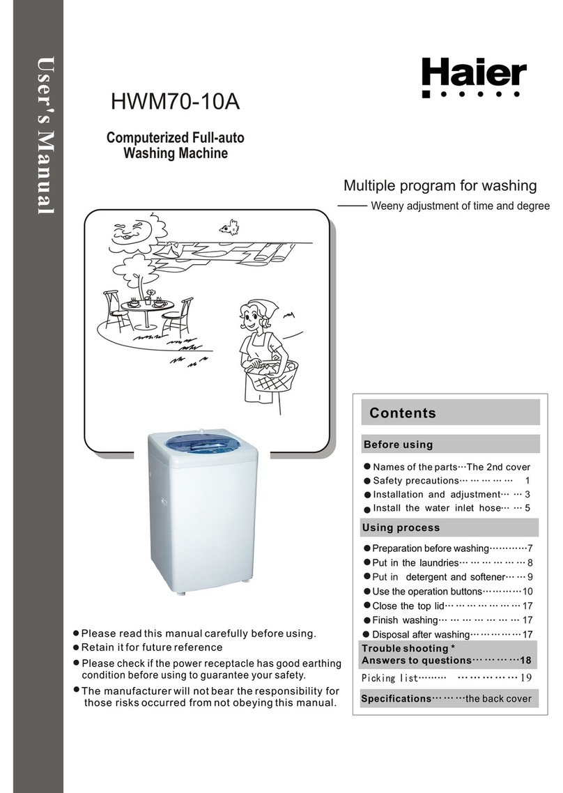 Haier HWM70-10A User manual