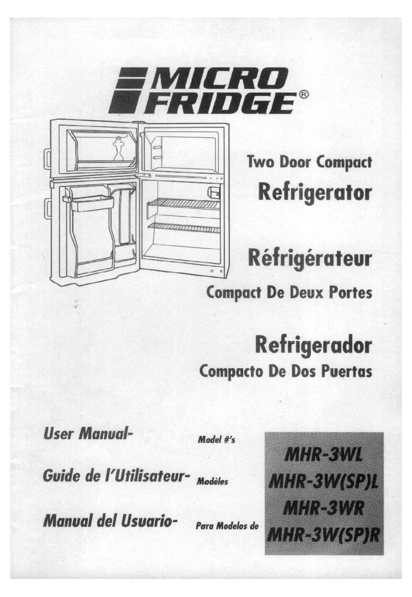 Micro fridge MHR-3W User manual