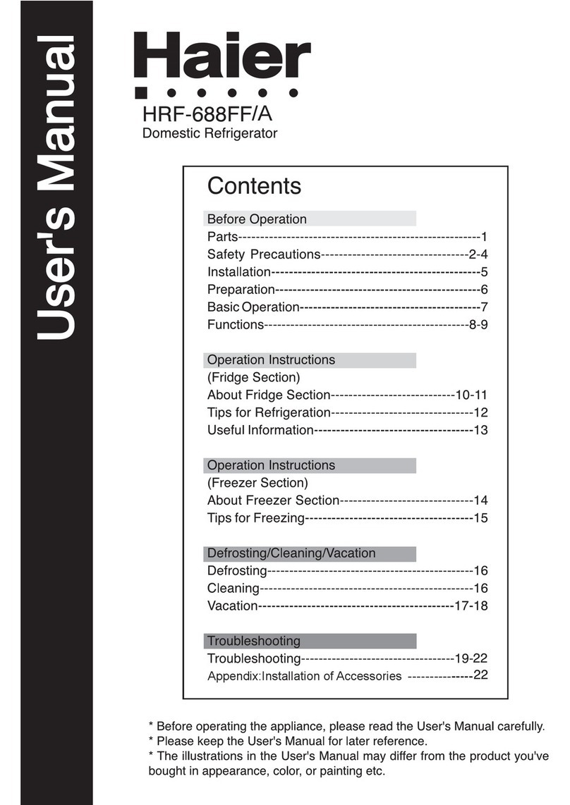 Haier HRF-688FF/A user manual