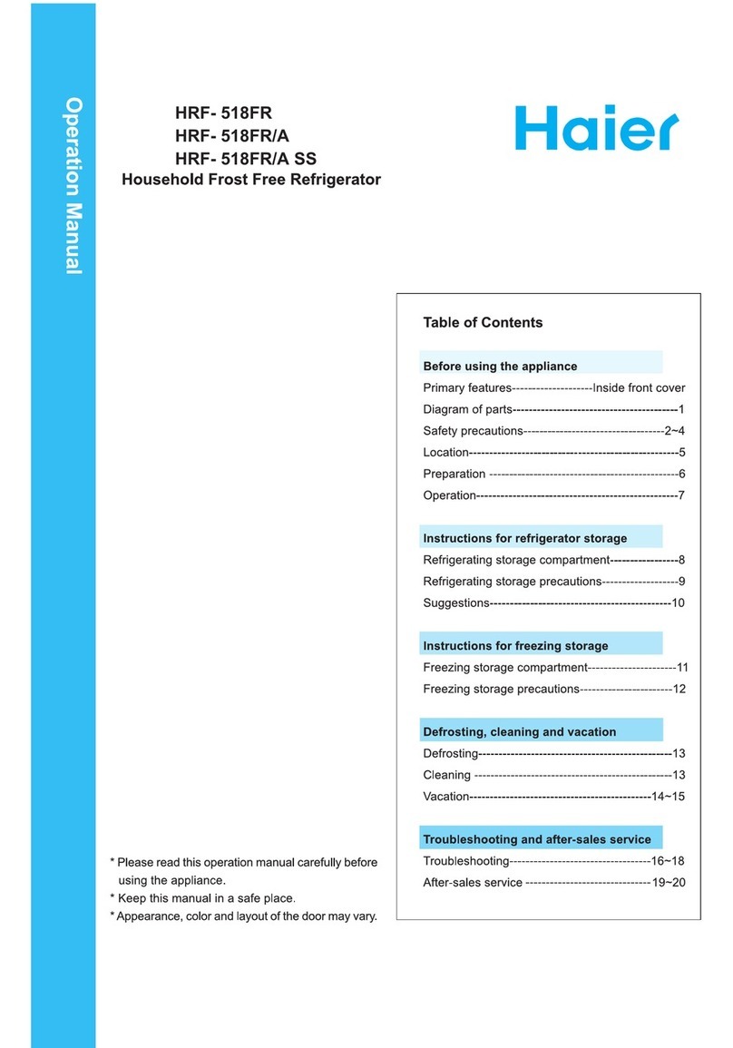 Haier HRF-518FR Operation manual