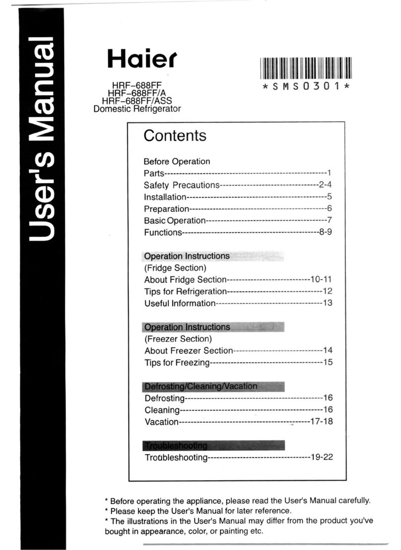 Haier HRF-688FF User manual