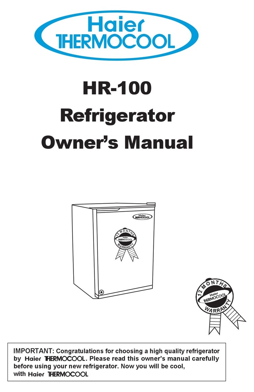 Haier Thermocool HR-100 owner's manual