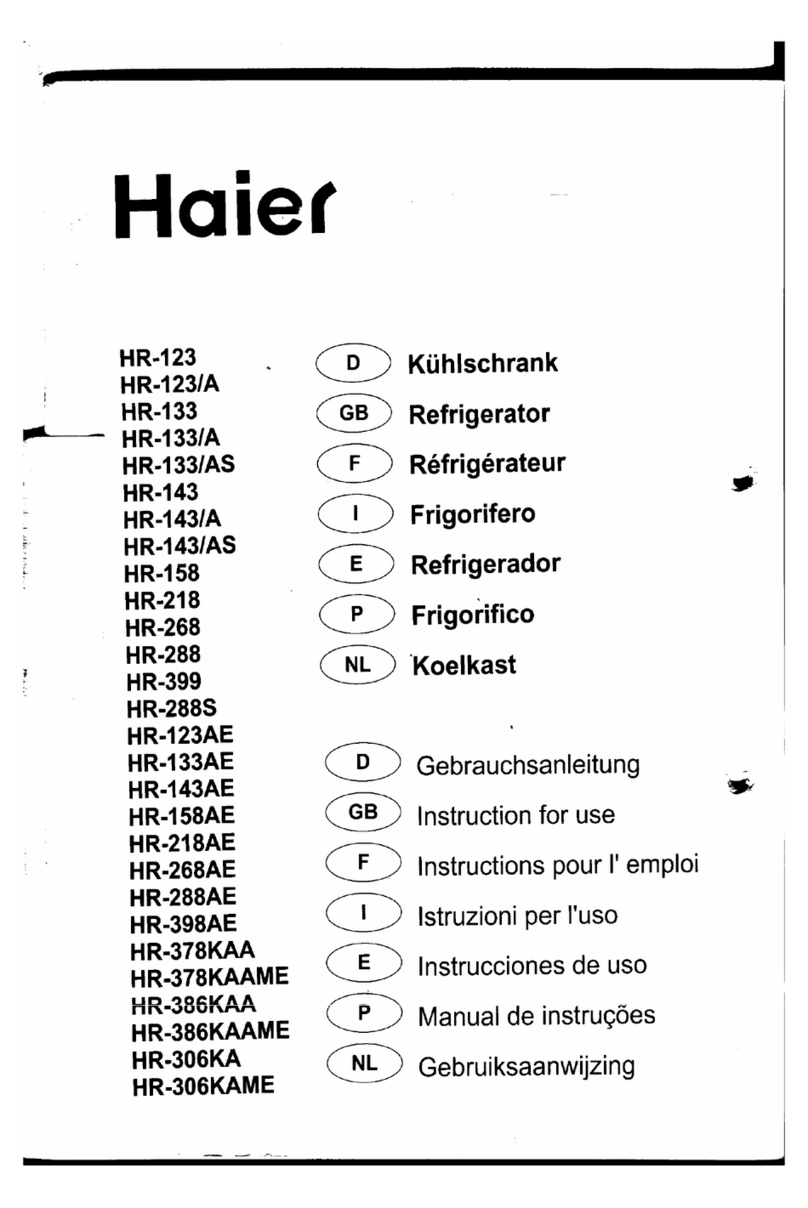 Haier HR-123 User manual