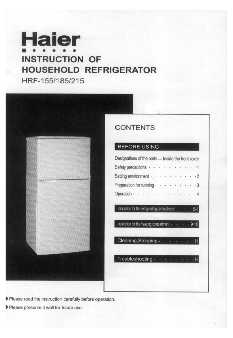 Haier HRF-155 User manual Haier HRF-155 User manual