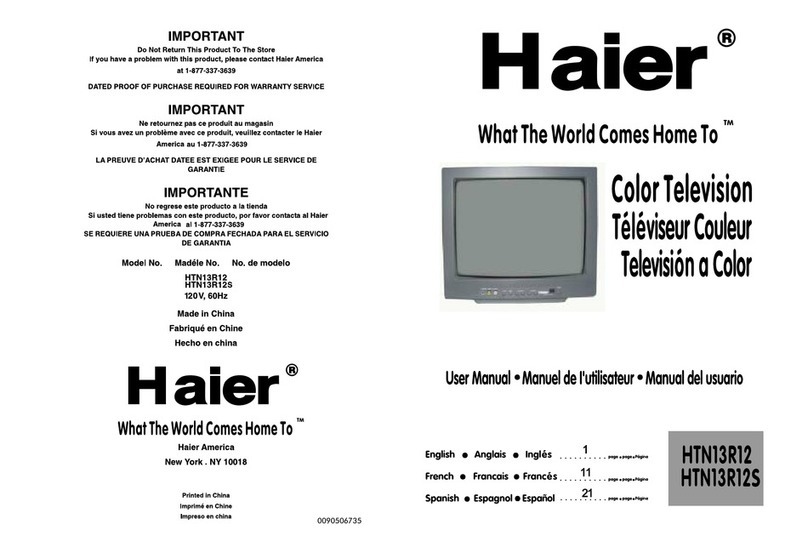 Haier HTN13R12 User manual Haier HTN13R12 User manual