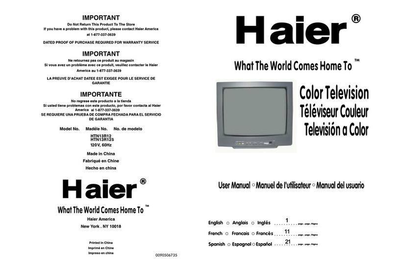 Haier HTN13R12 User manual Haier HTN13R12 User manual