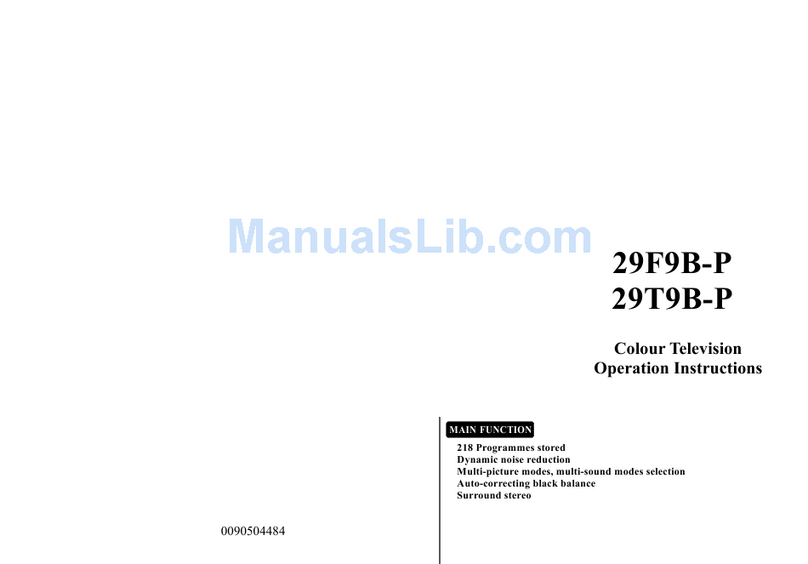 Haier 29F9B-P operating instructions