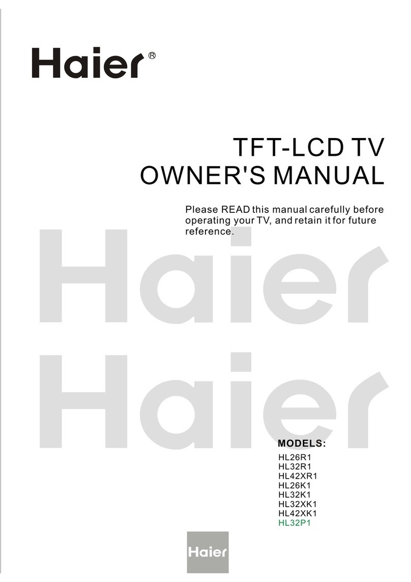 Haier HL26K1 - K-Series - 26" LCD TV User manual Haier HL26K1 - K-Series - 26" LCD TV User manual
