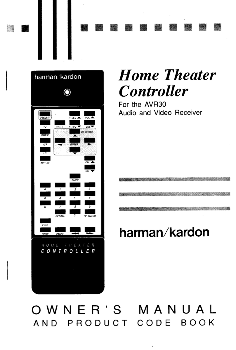 Harman Kardon AVR 30 owner's manual