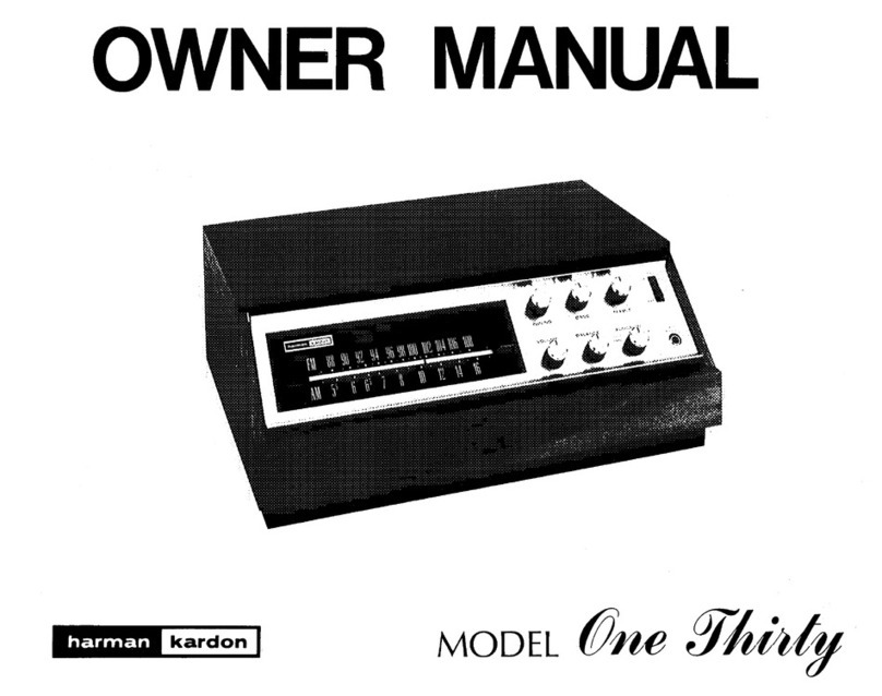 Harman Kardon AVR 130 User manual Harman Kardon AVR 130 User manual