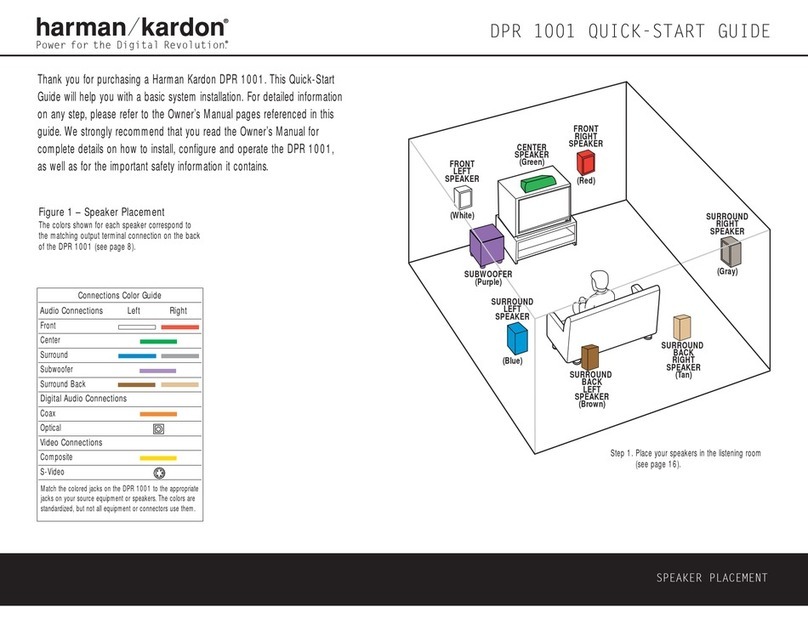 Harman Kardon DPR 1001 User manual