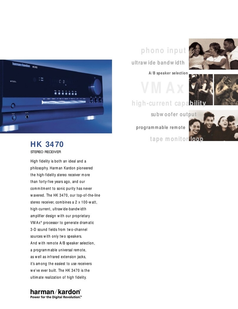 Harman Kardon HK 3470 User manual Harman Kardon HK 3470 User manual