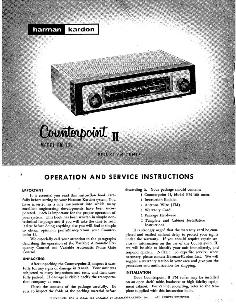 Harman Kardon FM-100 User manual
