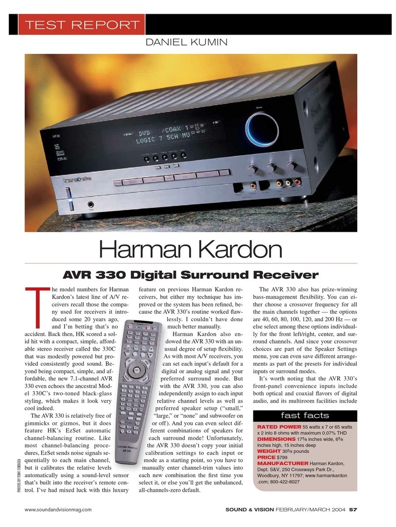 Harman Kardon NOCTURNE 330 User manual